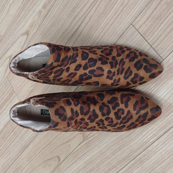 Chase + Chloe Brenda Leopard Print High Heel Ankle Boots Size 6 - Picture 3 of 11